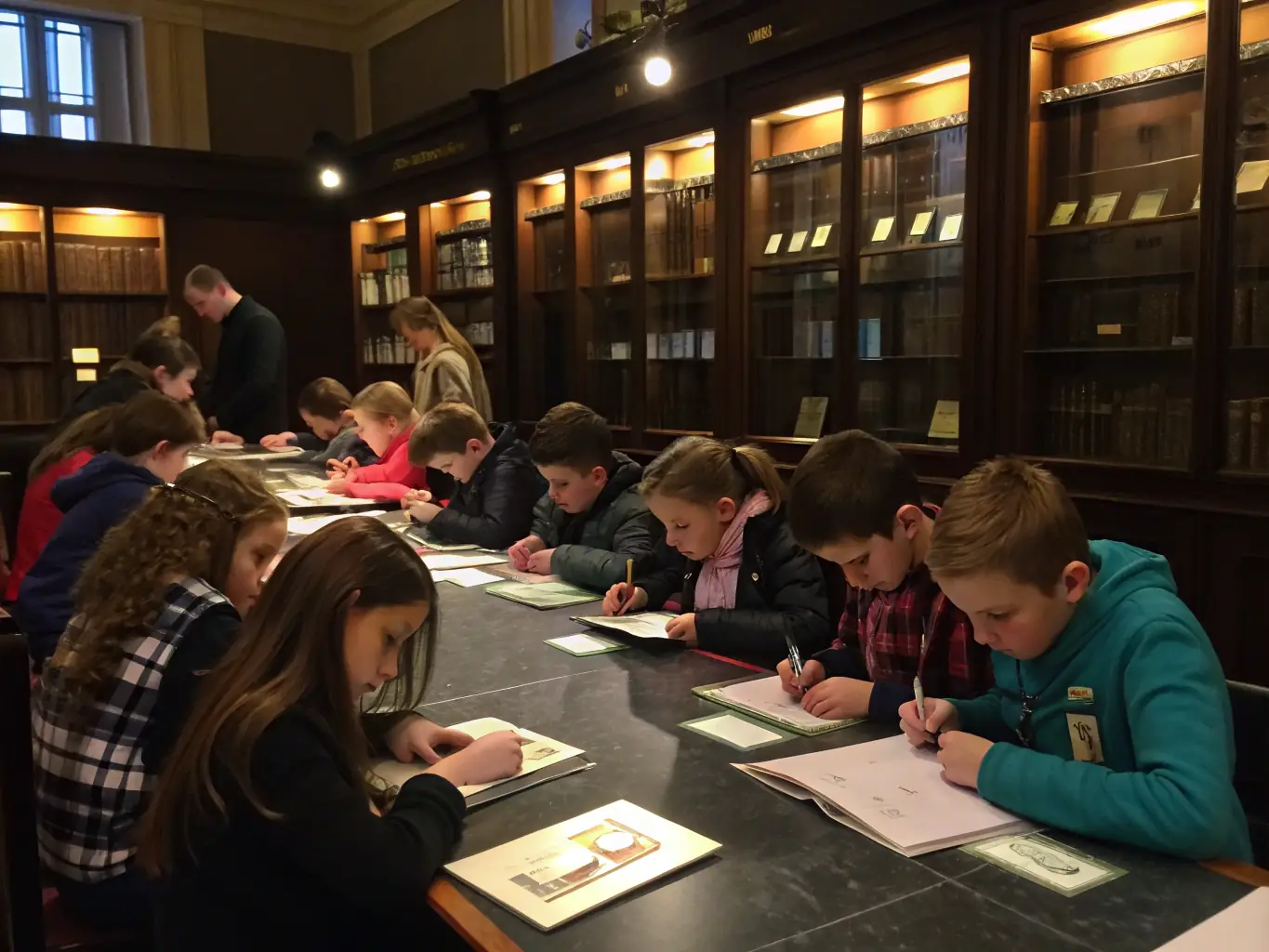 A photograph of museum professionals attending a training session, focusing on new techniques in artifact preservation and museum management.